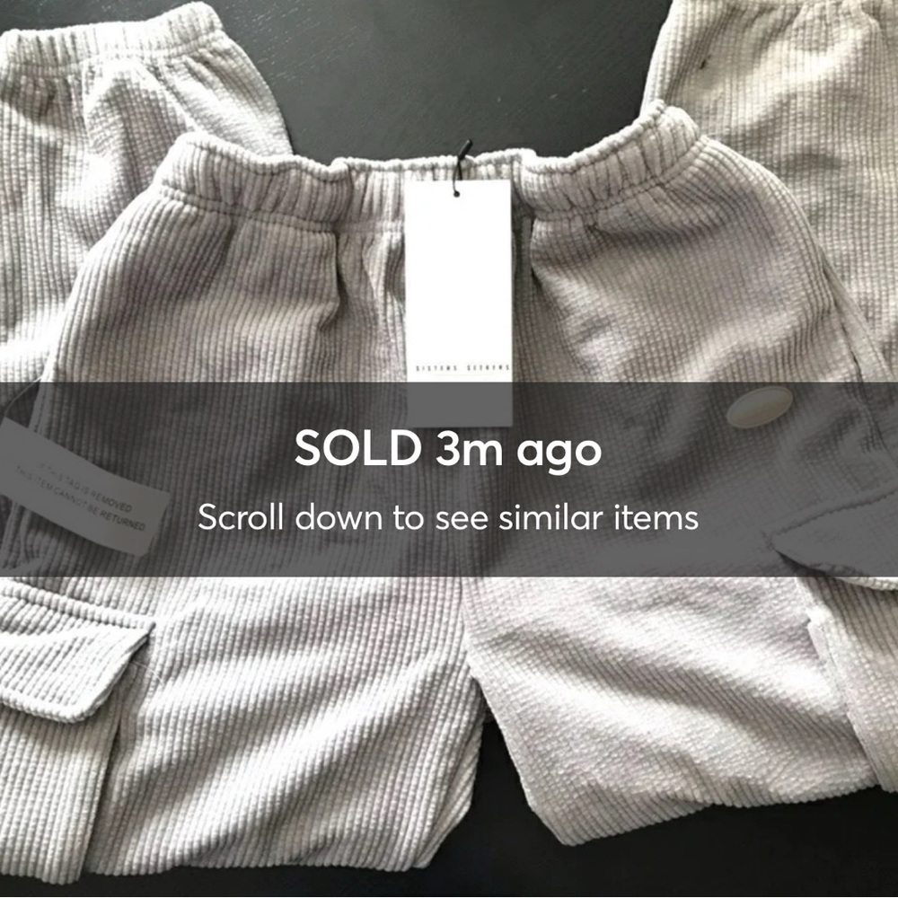 ✨ SISTERS + SEEKERS CORD JOGGERS CORDUROY JOGGERS GREY  SZ 8 ✨